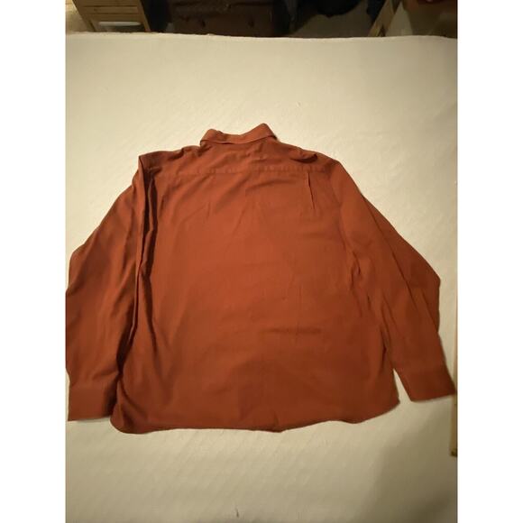 Wrangler Western Mens Button Down Shirt 3XL Terra Cotta/Red Long Sleeve Cotton - Picture 12 of 16